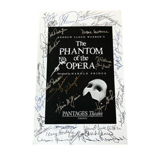 The Phantom‎ of the Opera Canadian Cast Signed Art Card - Collectible 198…